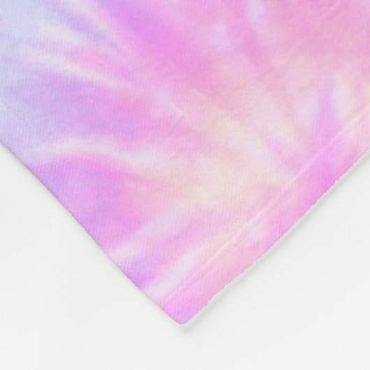 Tiedye Pastel Rainbow Spiral Hippie Tie Dye Fleece Deken (Hoek)