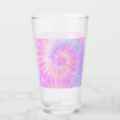 Tiedye Pastel Rainbow Spiral Hippie Tie Dye Glas (Achterkant)