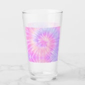 Tiedye Pastel Rainbow Spiral Hippie Tie Dye Glas (Voorkant)