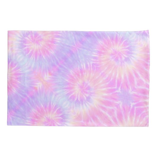 Tiedye Pastel Rainbow Spiral Hippie Tie Dye Kussensloop (Achterkant)