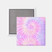 Tiedye Pastel Rainbow Spiral Hippie Tie Dye Magneet (Voorkant / Achterkant)