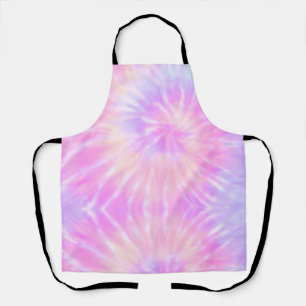 Tiedye Pastel Rainbow Spiral Hippie Tie Dye Schort