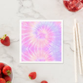 Tiedye Pastel Rainbow Spiral Hippie Tie Dye Servet (Insitu)