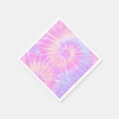 Tiedye Pastel Rainbow Spiral Hippie Tie Dye Servet (Hoek)