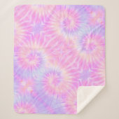 Tiedye Pastel Rainbow Spiral Hippie Tie Dye Sherpa Deken (Voorkant)
