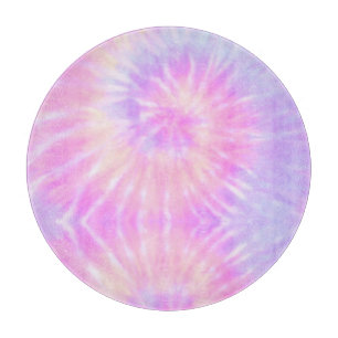 Tiedye Pastel Rainbow Spiral Hippie Tie Dye Snijplank