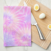 Tiedye Pastel Rainbow Spiral Hippie Tie Dye Theedoek (Quarter Fold)