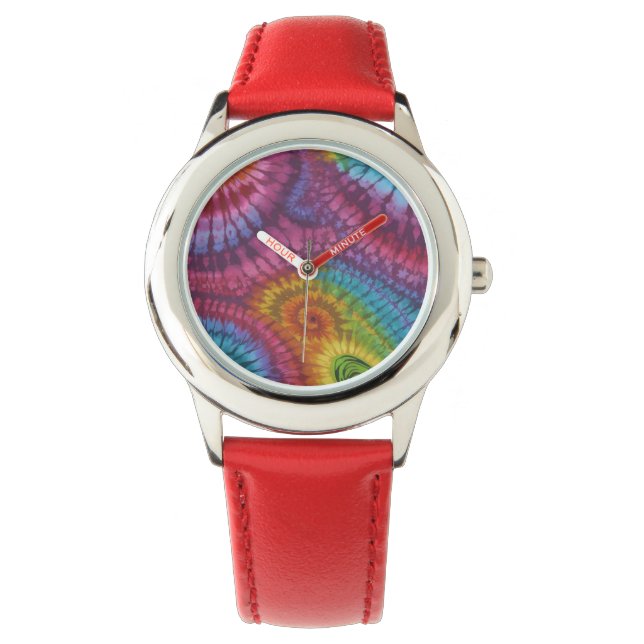 Tiedye patroon horloge (Voorkant)