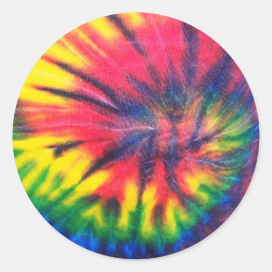 Tiedye-patroon Ronde Sticker (Voorkant)