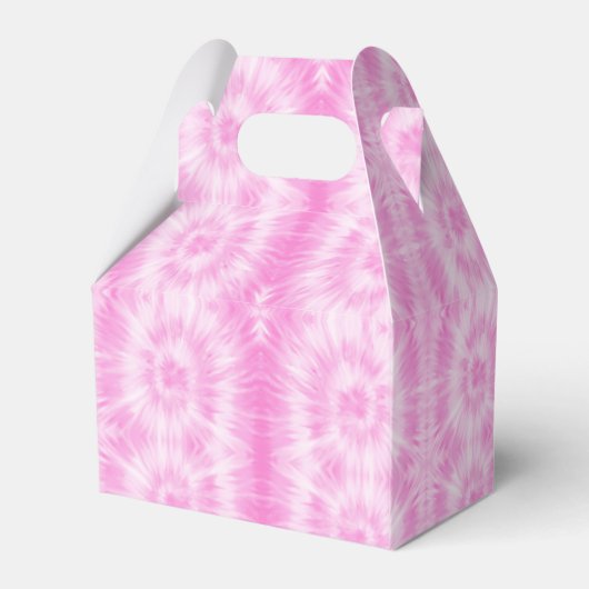 Tiedye Pink Spiral Hippie Tie Dye Bedankdoosjes (Achterkant)