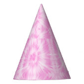 Tiedye Pink Spiral Hippie Tie Dye Feesthoedjes (Voorkant)