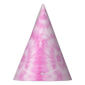 Tiedye Pink Spiral Hippie Tie Dye Feesthoedjes (Links)