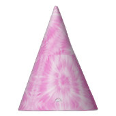 Tiedye Pink Spiral Hippie Tie Dye Feesthoedjes (Rechts)