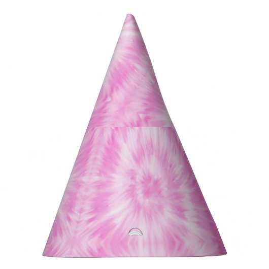Tiedye Pink Spiral Hippie Tie Dye Feesthoedjes (Rechts)