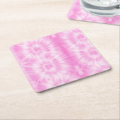 Tiedye Pink Spiral Hippie Tie Dye Kartonnen Onderzetters (Schuin)