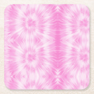 Tiedye Pink Spiral Hippie Tie Dye Kartonnen Onderzetters