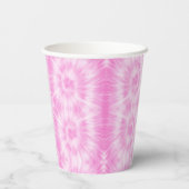 Tiedye Pink Spiral Hippie Tie Dye Papieren Bekers (Achterkant)