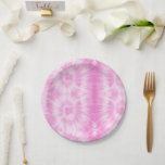 Tiedye Pink Spiral Hippie Tie Dye Papieren Bordje<br><div class="desc">Pastel het patroon van de kleurstof in roze en witte kleur. Roze tiedye shibori hippie spiraalvormig design mok koffie.</div>