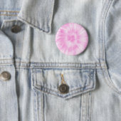 Tiedye Pink Spiral Hippie Tie Dye Ronde Button 5,7 Cm (In situ)