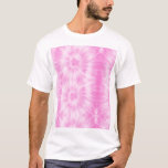 Tiedye Pink Spiral Hippie Tie Dye T-shirt<br><div class="desc">Pastel het patroon van de kleurstof in roze en witte kleur. Roze tiedye shibori hippie spiraalvormig vormgegeven T-shirt</div>