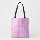 Tiedye Pink Spiral Hippie Tie Dye Tote Bag (Voorkant)