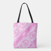 Tiedye Pink Spiral Hippie Tie Dye Tote Bag (Achterkant)