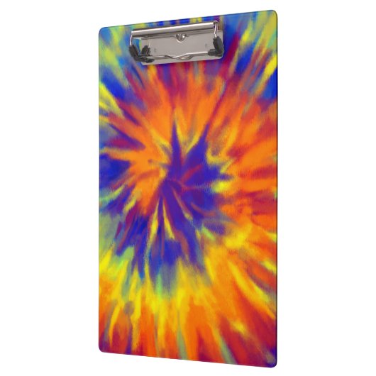 Tiedye Rainbow Spiral Hippie Tie Dye Klembord (Links)