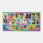 Tiedye Retro Hippie Easy 25 Aangepaste Fotocollage Bureaumat (Voorkant)