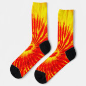 Tiedye Rode Oranje en Gele Sokken (Links)