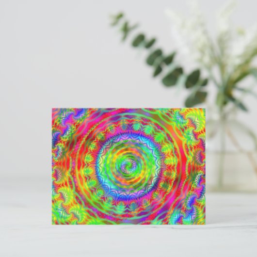 Tiedye Target Briefkaart (Staand voorkant)