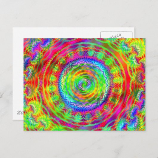 Tiedye Target Briefkaart (Voorkant / Achterkant)