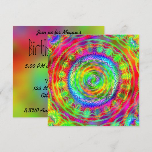 Tiedye Target Kaart (Voorkant / Achterkant)