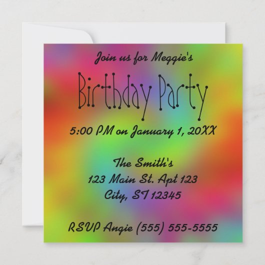 Tiedye Target Kaart (Achterkant)