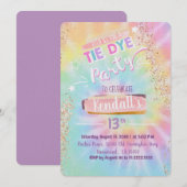 Tiedye uitnodiging (Voorkant / Achterkant)