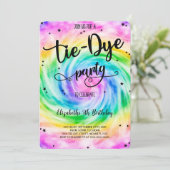 Tiedye uitnodiging (Staand voorkant)
