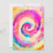 Tiedye Verjaardag Uitnodigen Kaart (Achterkant)