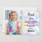 Tiedye Verjaardagsfoto Bedankkaart (Voorkant)