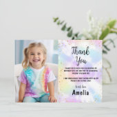 Tiedye Verjaardagsfoto Bedankkaart (Staand voorkant)