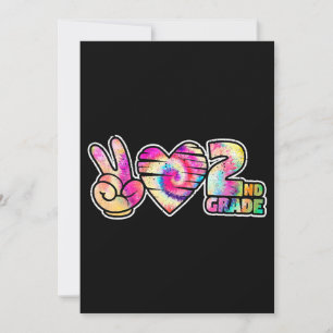 Tiedye Vrede Liefde Tweede 2e Klas Schattig School Kaart