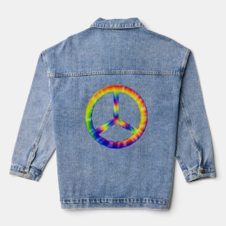 Tiedye Vredessymbool Denim Jacket
