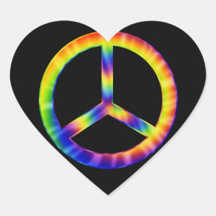 Tiedye Vredessymbool Stickers