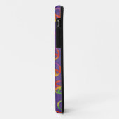 Tiedye-vredestekens op paars Case-Mate iPhone case (Achterkant/links)