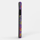Tiedye-vredestekens op paars Case-Mate iPhone case (Achterkant/rechts)