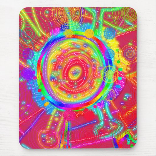 Tiedye-wiel ventilator bloem muismat (Voorkant)