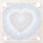 TieDyeHeart Glazen Onderzetter (Achterkant)