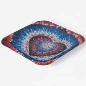 TieDyeHeart Papieren Bordje (Gebogen)