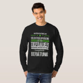 Tiefbauer Bouwplaats Graver Driver Professi T-shirt (Voorkant volledig)
