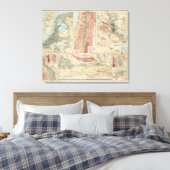Tieflander Atlas Map Canvas Afdruk (Insitu (Slaapkamer))