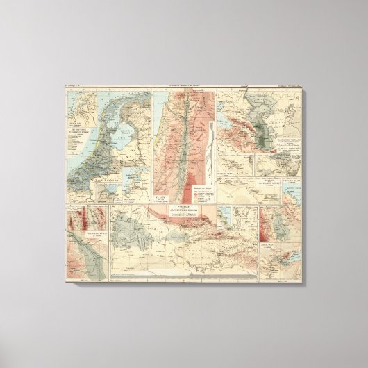 Tieflander Atlas Map Canvas Afdruk (Voorkant)