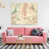 Tieflander Atlas Map Canvas Afdruk (Insitu (Woonkamer))